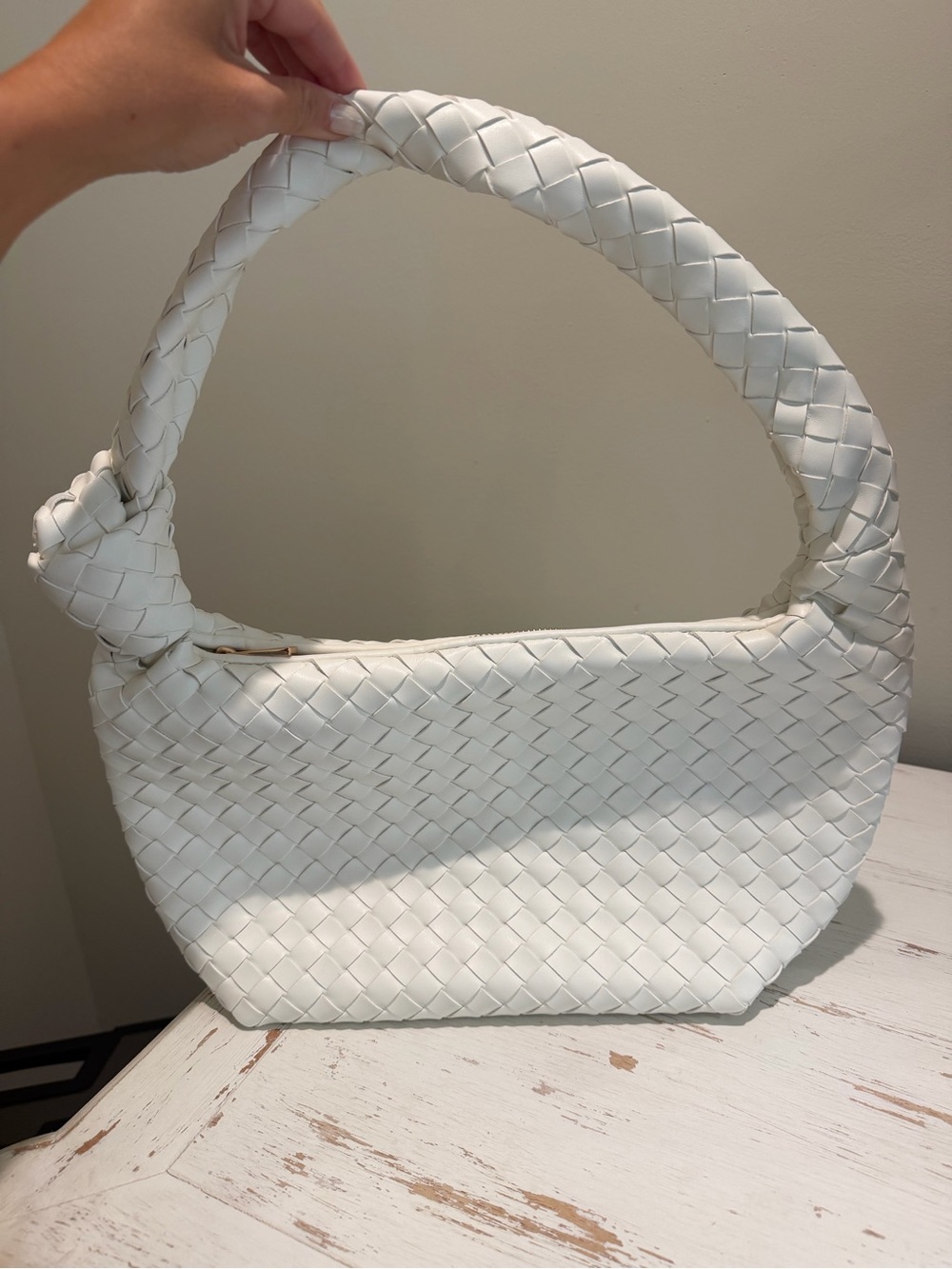 a new day White Woven Shoulder Bag